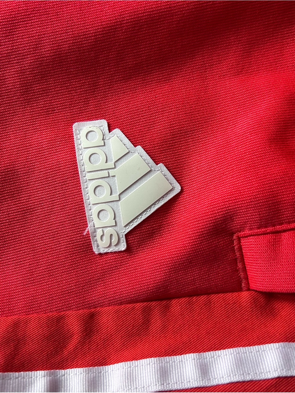 Mens Adidas Red Track Pants with Signature 3-Stripes size L - Picture 8 of 8